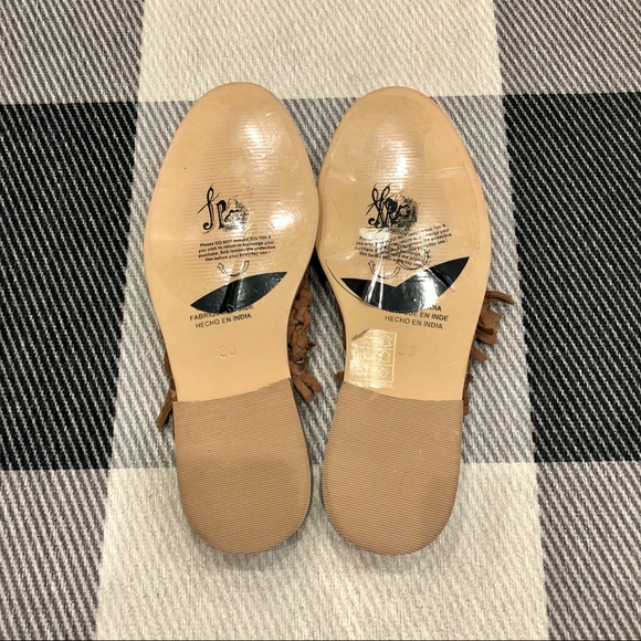 Free People Leather Macramé  Mules Flats 6 New - Picture 4 of 4